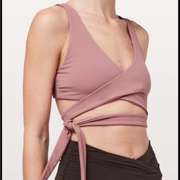 lululemon athletica Other - Lululemon Athletica Still Your Mind Wrap-Style Sports Bra in Quicksand